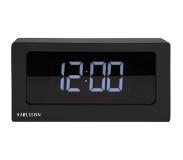 Karlsson Tafelklok Boxed - LED - Zwart - 25x7x12,5cm