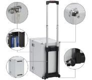 vidaXL Pilotentrolley 47x39x27 cm aluminium zilverkleurig