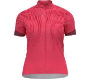 Odlo Fietsshirt Odlo Women S/U Collar S/S Full Zip Essential Paradise Pink Raspberry Fudge-XS