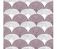 Swedish Linens - Kussensloop Rainbows (50x75 cm) - Mauve