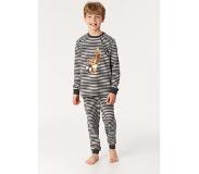 Woody pyjama jongens - streep - uil - 222-1-PZL-Z/935 - maat 164