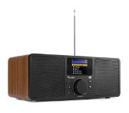 Audizio DAB Radio met Bluetooth en Internetradio - Audizio Rome - Wekkerradio - Wifi - AUX - 2 Speakers - Hout