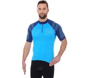 Brubeck Wielren Kleding Wielershirt - Naadloos Fietsshirt Unisex Model – Azuurblauw/Blauw - XL