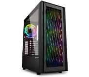 Sharkoon RGB Wave tower behuizing 2x USB-A | 1x USB-C | RGB | Tempered Glass