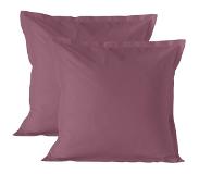 Basic Set van 2 kussenslopen Basic | Basic katoen paars 60x60 cm kussenslopen | NADUVI