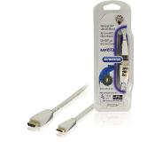 Bandridge Mini HDMI - HDMI kabel - versie 1.4 (4K 30Hz) / wit - 1 meter