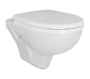 Linie Enzo hangend toilet mat wit open spoelrand met luxe wc-bril