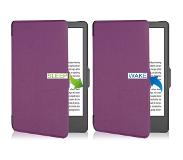 Lunso - Kobo Clara 2E hoes (6 inch) - sleep cover - Paars