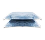 Seashell 2 STUKS - Seashell Excellence - Kussensloop - katoen satijn - 60x70cm - licht blauw