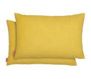 Blumtal Chenille Kussenslopen - Set van 2 - Zacht en met Blinde Rits - Kussenhoes 30 x 50, Spicy Mustard - Geel