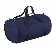 Bagbase Navy blauwe ronde polyester reistas/sporttas/weekendtas 32 liter - Sporttassen