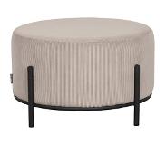 Label51 Poef Troy - Naturel - Ribcord - XL (Naturel, 57x57x34cm)