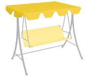 vidaXL Vervangingsluifel voor schommelbank 150/130x70/105 cm geel