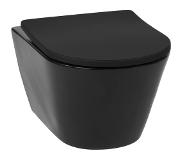Saqu Wash hangtoilet met bidet functie 35,5x53x40cm Mat zwart