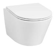 Saqu Sky 3.0 hangtoilet met spoelrand incl. flatline toiletbril met quickrelease Wit