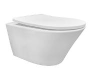 Saqu hangtoilet met softclose toiletbril 36x52x35cm Wit