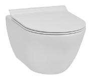 Ben Segno compact hangtoilet met Free flush en Xtra glaze+ incl. slimseat toiletbril Glans wit