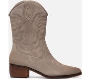 PS Poelman Cowboylaarzen taupe Suede Maat 40