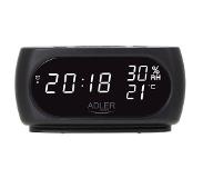 Adler LED Clock Met Thermometer Zwart AD 1186 - 18,2 x 7 x 8,8 mm