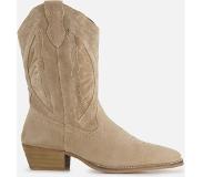 PS Poelman Cowboylaarzen taupe Suede Maat 39