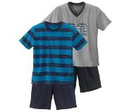 Le jogger Shortama met casual print en geprinte strepen (4-delig, Set van 2)