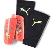 Puma ULTRA Flex Sleeve Scheenbeschermers Oranje Lichtgroen