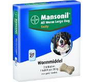 Mansonil All Worm Large Dog Flavour voor de hond 3 x 2 tabletten