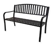 Relaxwonen Premium Tuinbank Metaal Zwart - 127 X 60 X H85 cm