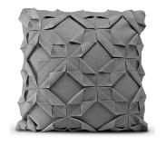 HF Living Kussenhoes Origami | HF Living wol grijs 50x50x6 cm kussenhoezen | NADUVI