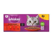 Whiskas 1+ Natvoer - Classic - Selectie in saus - maaltijdzakjes 80 x 85 g
