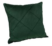 QUVIO Kussenhoes met ruit patroon - 50 x 50 cm - Fluweel - Donker Groen