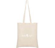 Kruskis Skateboard Heartbeat Tote Bag Beige