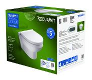 Duravit Durastyle pack wandcloset rimless verkort met zitting wit, wit
