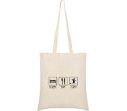 Kruskis Surf Sleep Eat And Surf Tote Bag Beige