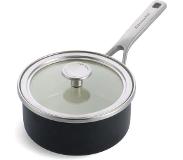 KitchenAid Steel Core Enamel steelpan 18cm 2,0L - Matzwart - inductie - PFAS-vrij
