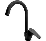 Sapho Keukenmengkraan Sapho Corneli 1-hendel 30 cm Beweegbare Uitloop Mat Zwart