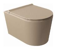 Salenzi Civita wandcloset 50x35x36.5cm mat taupe excl. zitting