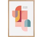 Acaza Poster Lijst, Grote Kader Voor Foto's Of Posters Van 70 X 100 Cm, Mdf Hout, Rand In Lichte Eik Kleur