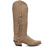 Bootstock Dames Cowboylaarzen Ruffle High Shaft Women - Beige - Maat 38