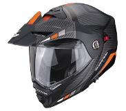 Scorpion ADX-2 Camino, opklapbare helm ,Mat Zwart/Grijs/Oranje ,XS