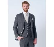 Dutch Dandies Driedelig Trouwpak Heren Lichtgrijs uni | Maat: 52 | 70 % wol, 20 % zijde, 10 % linnen