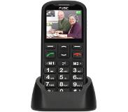 Fysic F10 - Eenvoudige mobiele telefoon voor senioren met SOS paniekknop, zwart - Black|Maat: