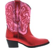 DWRS Brady leren cowboylaarzen roze/rood Dames | Maat: 37