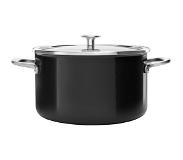 KitchenAid Steel Core Enamel Kochtopf Edelstahl 24 cm Ø 6 L Onyx Schwarz