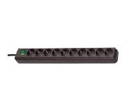 Brennenstuhl Eco-Line Stekkerdoos met Schakelaar Zwart 3m H05VV-F 3G1,5 - 1159300010