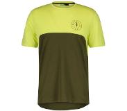 SCOTT Trail Flow Dri Short-Sleeve Shirt - Fietsshirt - Heren Bitter Yellow / Fir Green XL