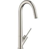 Axor Starck ééngreeps draaibare keukenmengkraan met draaibare uitloop 44,9 cm, RVS look