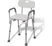 vidaXL Douchestoel Aluminium Wit