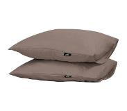 Seashell King - 2 STUKS kussensloop - 100% katoen - 300 TC topkwaliteit - 2x 60x70 - taupe