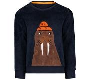 HEMA Kinder Pyjama Fleece/katoen Walrus Donkerblauw